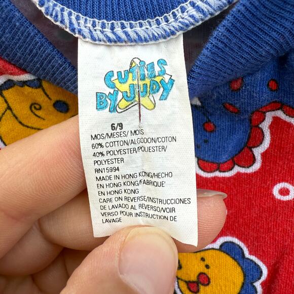 Vintage 90s baby boy one piece CUTIES by Judy size 6-9 months - Picture 4 of 6